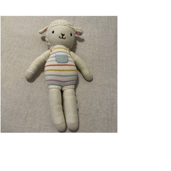 Cuddle + Kind Hand-Knit Lamb DollCrochet Stuffed AnimalBaby Girl Gift
